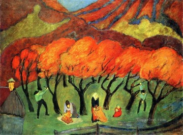 Expresionismo Painting - bosques Marianne von Werefkin Expresionismo